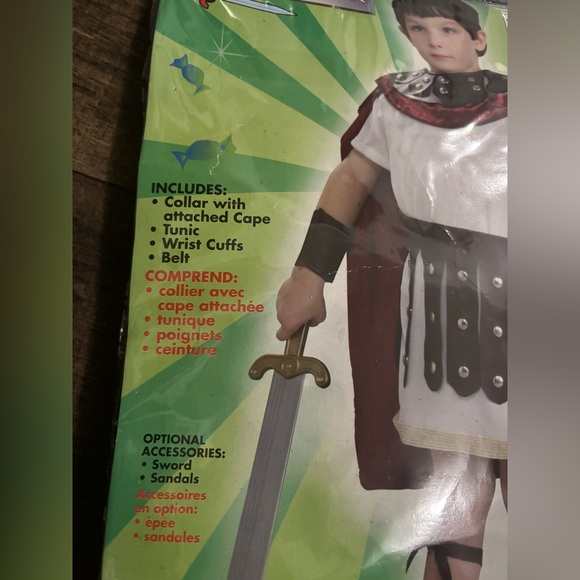 Roman GLADIATOR Soldier Boys Costume Size Large. - Picture 9 of 9